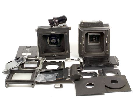 A Quantity MPP Spare Parts. Including bodies with bellows, film holders, standards, lens panel etc. And a large Tewe zoom Pol