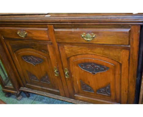 An Art Nouveau mahogany sideboard 