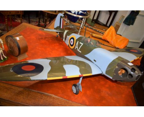A model radio controlled Spitfire (incomplete).