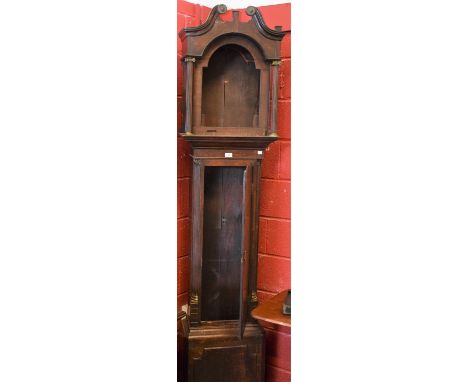 A 19th century mahogany longcase clock case, c.1840 (no movement) 