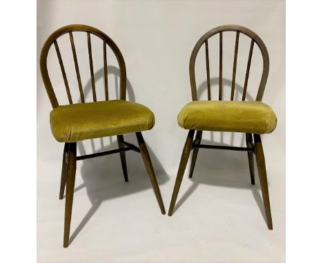 A set of six Ercol hoop and stick-back dining chairs.