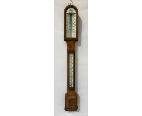 Oak cased Negretti &amp; Zambra Admiral Fitzroy's storm barometer, patent no. 1426, height 102cm