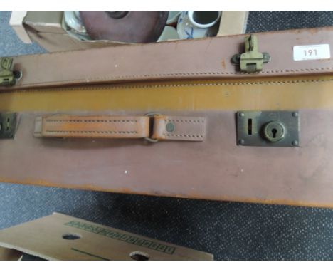 A vintage leather suitcase