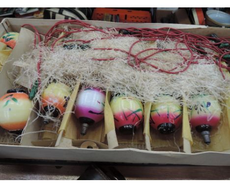 Two boxes of vintage christmas decorations