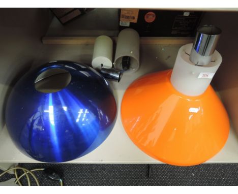 A pair of modern light fittings