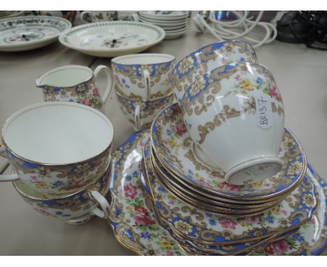 An Old Royal tea service floral pattern