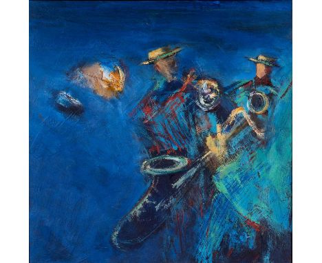 ‡ TOM NASH oil on board - entitled verso 'Jazz Late Light' on Attic Gallery label, unsigned, 38 x 38cmsProvenance: private co