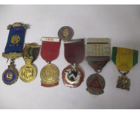 Six Masonic/Buffalo related silver and other regaliaLocation: CAB 