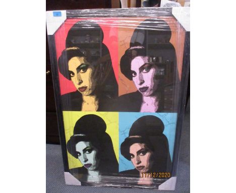 Limited edition Amy Winehouse print, framed and glazed 