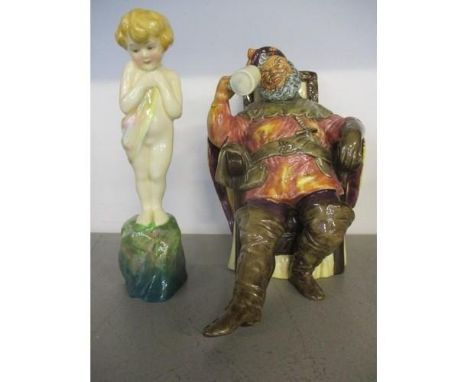 A Royal Doulton figure Happy Joy Baby Boy, HN154D designed by Leslie Harradine (Royal Doulton potter 1920s-1950s) standing on