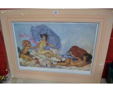 Willam Russell Flint, Rococo Aphrodite, limited edition 207/850 print
