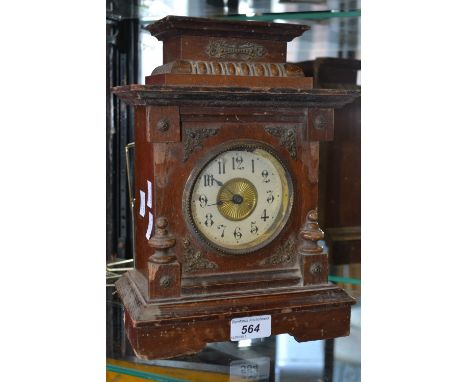 A French mantel musical clock, c.1890