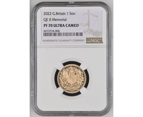 UNITED KINGDOM. Charles III, 2022-. Gold sovereign, 2022. Royal Mint. Proof. Issued as the first sovereign for King Charles I