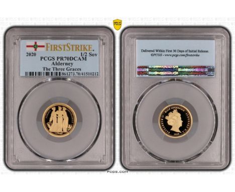 UNITED KINGDOM. ALDERNEY. Elizabeth II, 1952-2022. Gold half-sovereign, 2020. The Commonwealth Mint. Proof. Much like its 201