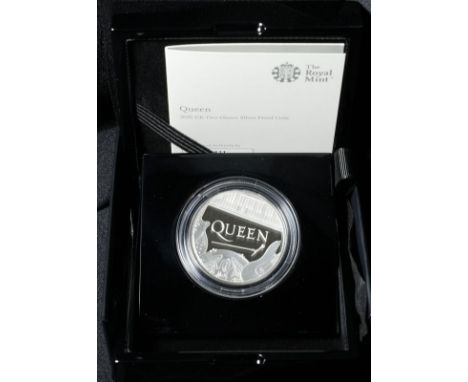 UNITED KINGDOM. Elizabeth II, 1952-. Silver 5 pounds, 2020. Royal Mint. Proof. The first coin in the "Music Legends" series, 