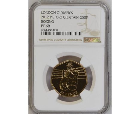 UNITED KINGDOM. Elizabeth II, 1952-2022. Gold 50 pence, 2012. Royal Mint. To celebrate the London 2012 Olympic Games, the Roy