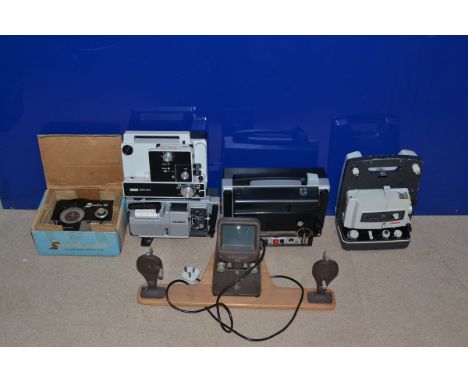 8mm Cine Pojectors, an Eumig mark 610D dual format, standard &amp; super 8 projector, with 15-30mm f/3 lens, a Chinon Sound 8