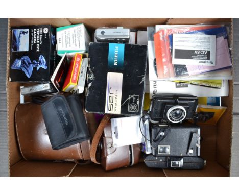 Film and Digital Photographica, various items including cameras from Ferrania, Fujifilm Finepix (3), Kodak Brownie (2), Ilfor