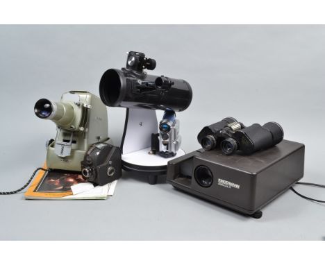 Camera Related Items, including a Kindermann diafocus A slide projector, Aldis slide projector, a Table top 300mm telescope, 