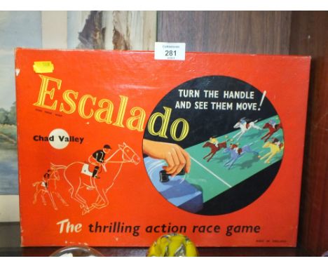 A VINTAGE BOXED CHAD VALLEY ESCALADO HORSE RACING GAME