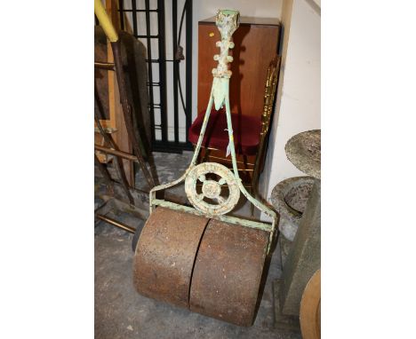 A VINTAGE GARDEN ROLLER A/F