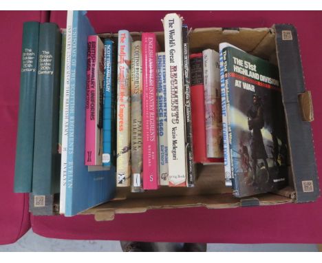Quantity of Various Military Books  including Vol 1 - 12 of The British Soldier in the 20th Century by M Chappell ... British