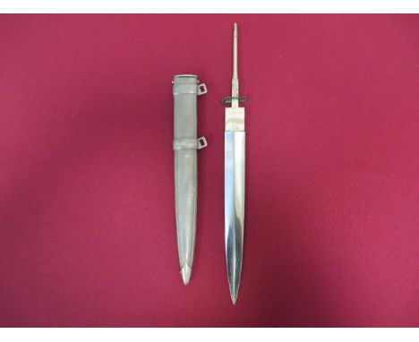 German Third Reich Red Cross Social Welfare Blade and Scabbard  9 3/4 inch double edged blade with square forte. The tang sta