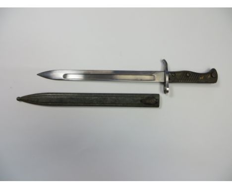 German M88/98 All Steel Ersatz Bayonet  12 inch single edge blade. Large fuller. Rear edge with inspection stamp. Steel part 