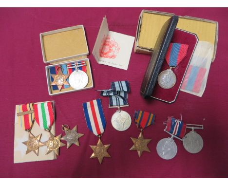 Selection of Various Medals Including WW2  including QEII Imperial Service medal named to “Roger Martin”, complete in its fit