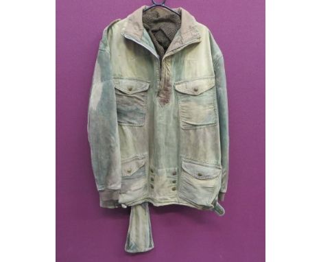 Scarce 1942 Dated Denison Airborne Troops Smock  camouflage brown, green and light green smock. Front half zip fastening. Pat