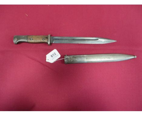 WW2 German K98 Number Bayonet  single edged blade with large fuller. Forte marked “Carl Eickhorn” with number “5614M”. Steel 