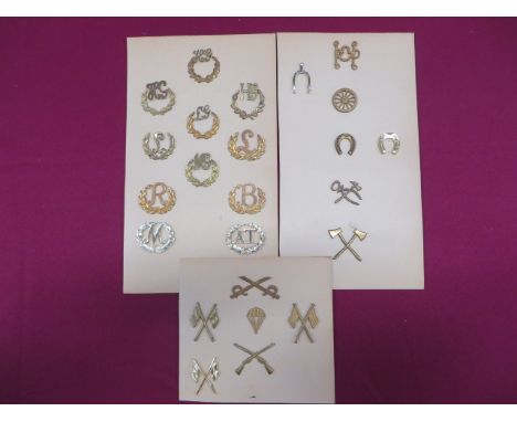 Selection of Qualification Badges  including brass wreath & HG ... Brass wreath & LG ... Brass wreath & L ... Brass wreath & 