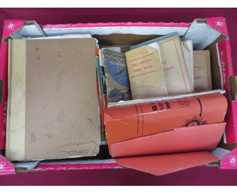 Quantity of Fire Brigade Related Booklets  including Manual of Firemanship 1944 ... Fire Service Drill Book ... Focus on Fire