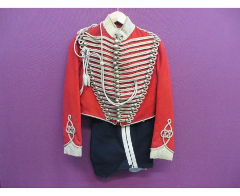 Westmorland and Cumberland Yeomanry OR’s Shell Jacket  1902 scarlet melton cloth single breasted short jacket. Short white co