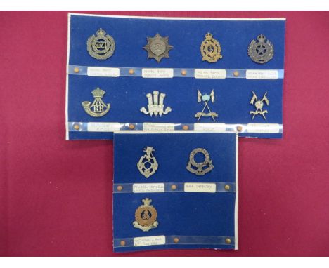 Small Selection of Indian Cap Badges  including KC cast white metal Hodgson’s Horse ... KC cast white metal 7th Light Cavalry