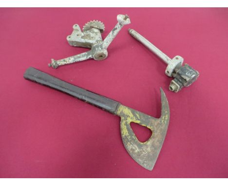 Small Selection of Glider Items  consisting central alloy spar from the steering wheel complete with mount and rear cog * ...