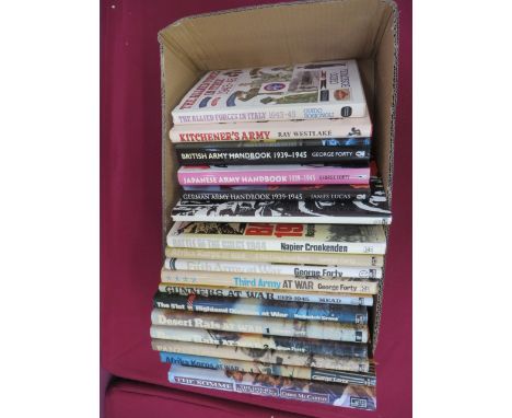Quantity of “At War” Series Books  including Africa Korps ... Panzers ... Desert Rats Vol 1 & 2 ... 51st Highland Division ..