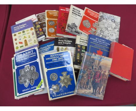 Quantity of Badge Orientated Books  including Collecting Metal Shoulder Titles by Westlake ... Military Badge Collecting by G