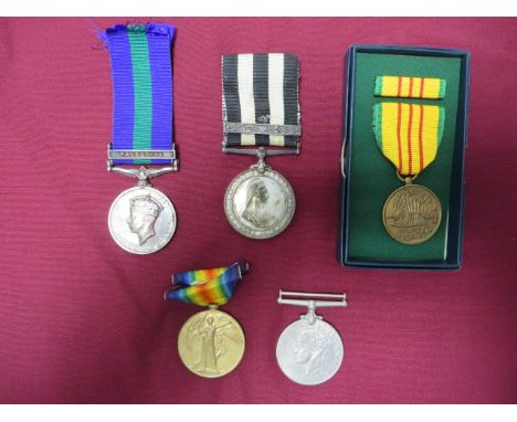 General Service Medal Bar Palestine  King George VI example with bar Palestine. Named to “2319165 Cpl P MC K Mills R Signals”