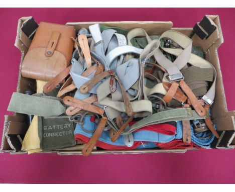 Quantity of Various Military Equipment  including American satchel ... 2 x pairs of cream leather gloves ... Canvas AK47 maga