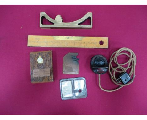 Small Selection of Various Items  consisting German WW2 microphone and wiring lead possibly for an armoured vehicle ... Brass