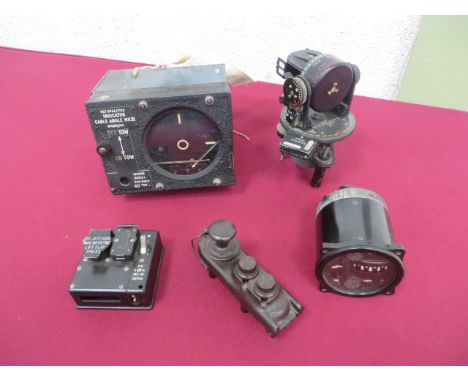 Good Selection of RAF Aircraft Instruments  consisting Indicator Cable Angle MKIII 6A/1708 dated “44” with later inspection s