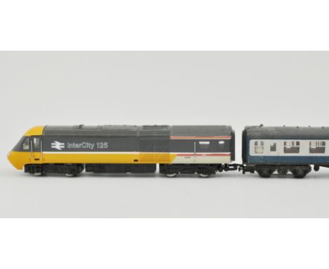 Hornby Intercity 125 engine, and other various engines and track including Triang, (2 boxes).
