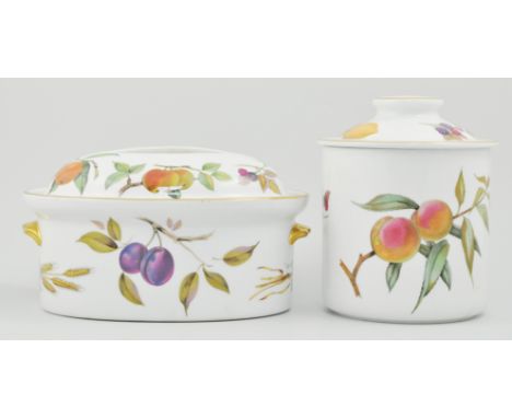 Quantity of Royal Worcester Evesham pattern dinner and teaware, including tureens and jars, etc, (2 boxes) approx 16 pieces.