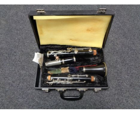 A four piece clarinet in fitted case