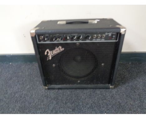 A Fender Frontman 25R guitar amplifier.  
