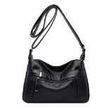 RRP £29.53 Sacmill Womens Leather Crossbody Bags Multi Pocket
