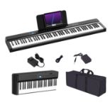 RRP £208.31 OYAYO Upgraded Folding Piano Keyboard 88 Key Full Size