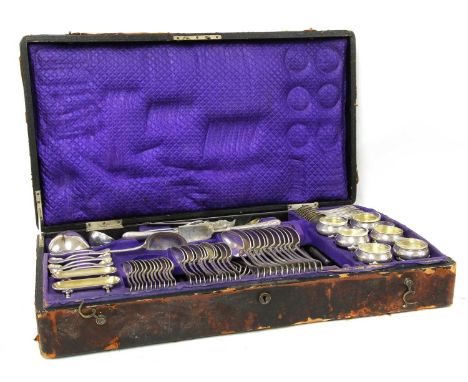 An Austrian silver cutlery set,by S Politzer &amp; Sohn,comprising:12 dinner knives,12 dinner forks,12 dessert spoons,12 dess