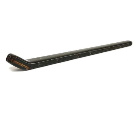 A rare Japanese lacquer double clay pipe case,early 18th century, inlaid with abalone phoenix and flowers, the hinged cover o